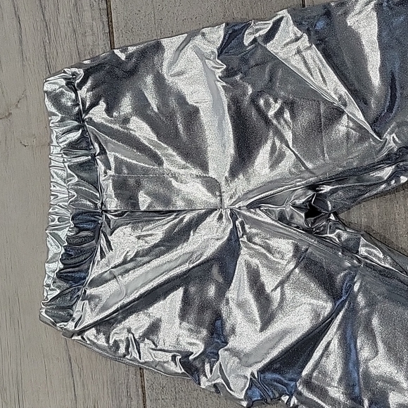 Speerise silver leggings high end dance&custom clothin company  size medium#17 - Picture 3 of 8